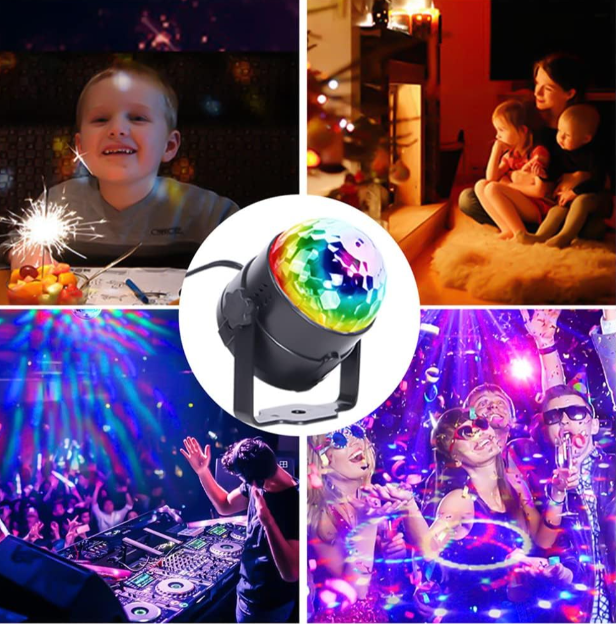 LED Disco Party Lights Crystal Magic Ball 3W RGB
