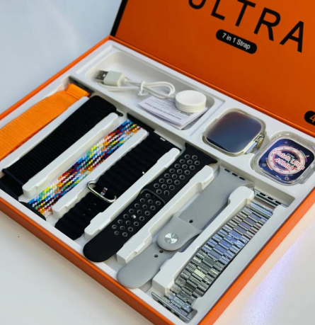 Ultra Smart Watch With Multicolor Straps