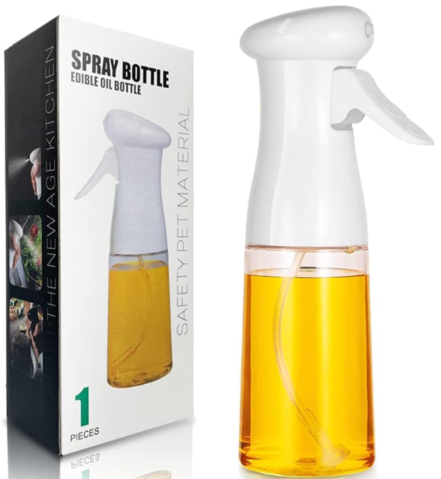 Plastic Glass Kitchen Cooking Spray Bottle |200 ML | BBQ Olive Oil Sprayer & Vinegar Spray Bottle