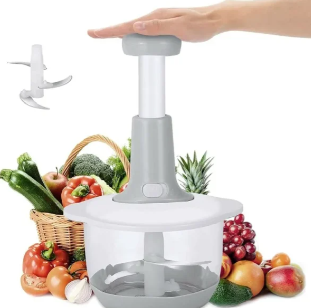 2 Liter | Manual Hand Push Chopper & Multifunctional Mixer